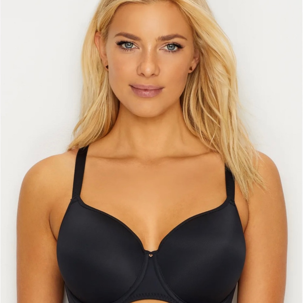 Sculptresse by Panache Elegance Black  Spacer T-Shirt Underwire Bra. Size:30GG